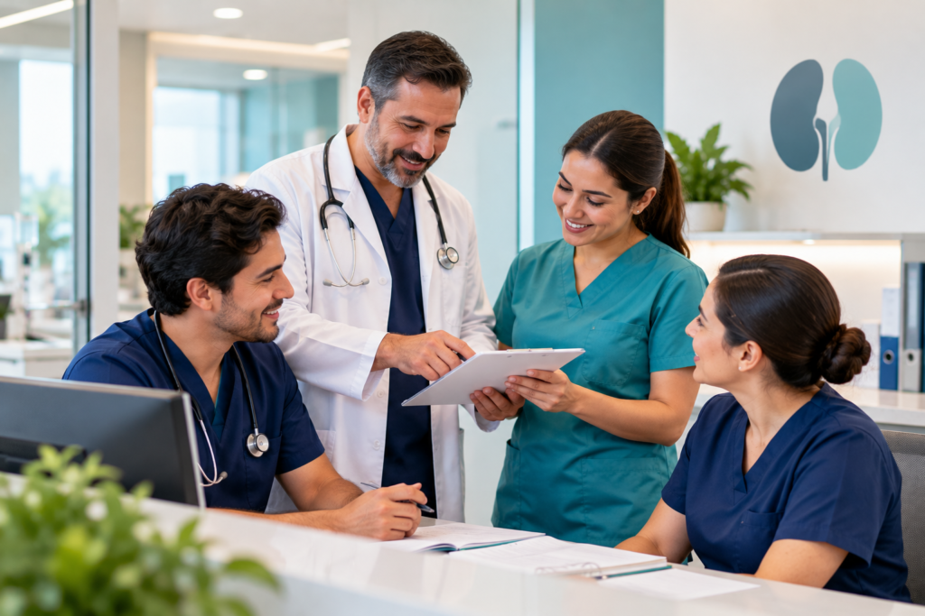 Equipo Médico de Alto Nivel en la Clínica de Hemodiálisis
